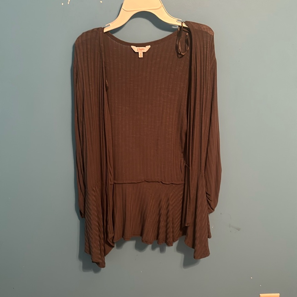 Gray sweater cardigan